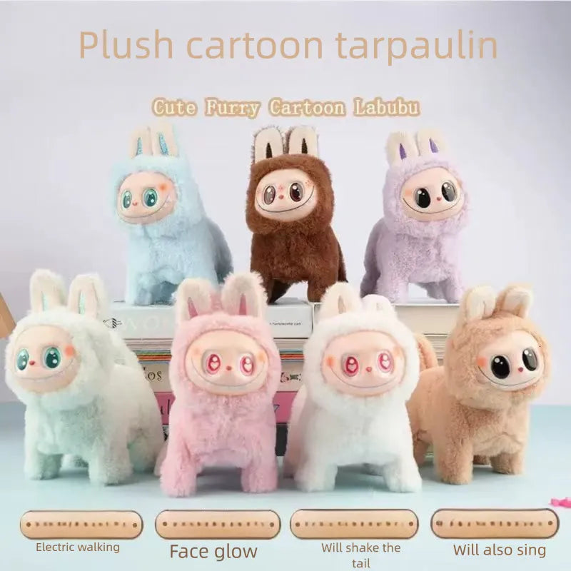 Labubu Plush Toy Cute Macaron Color Labubu Bag Pendant Doll Dog
